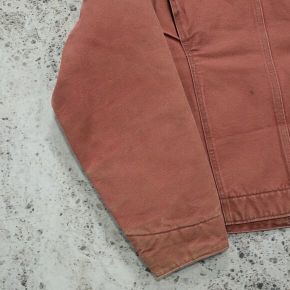 Vintage Carhartt WOMENS WJ097 VRS FADED Pink Detroit Jacket Size Large - Picture 12 of 16